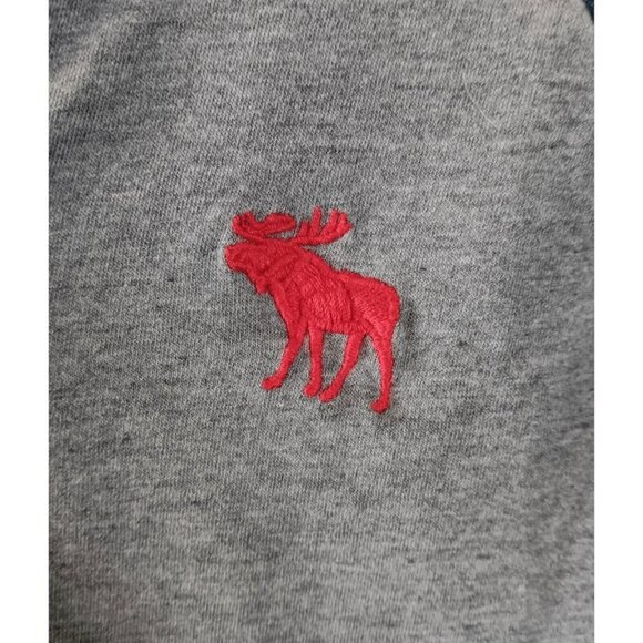 3/10 A&F Abercrombie Kids Jersey Light Full Zip Hoodie XL Gray  Blue - Picture 3 of 8